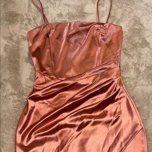 Satin Rose Gold Dress